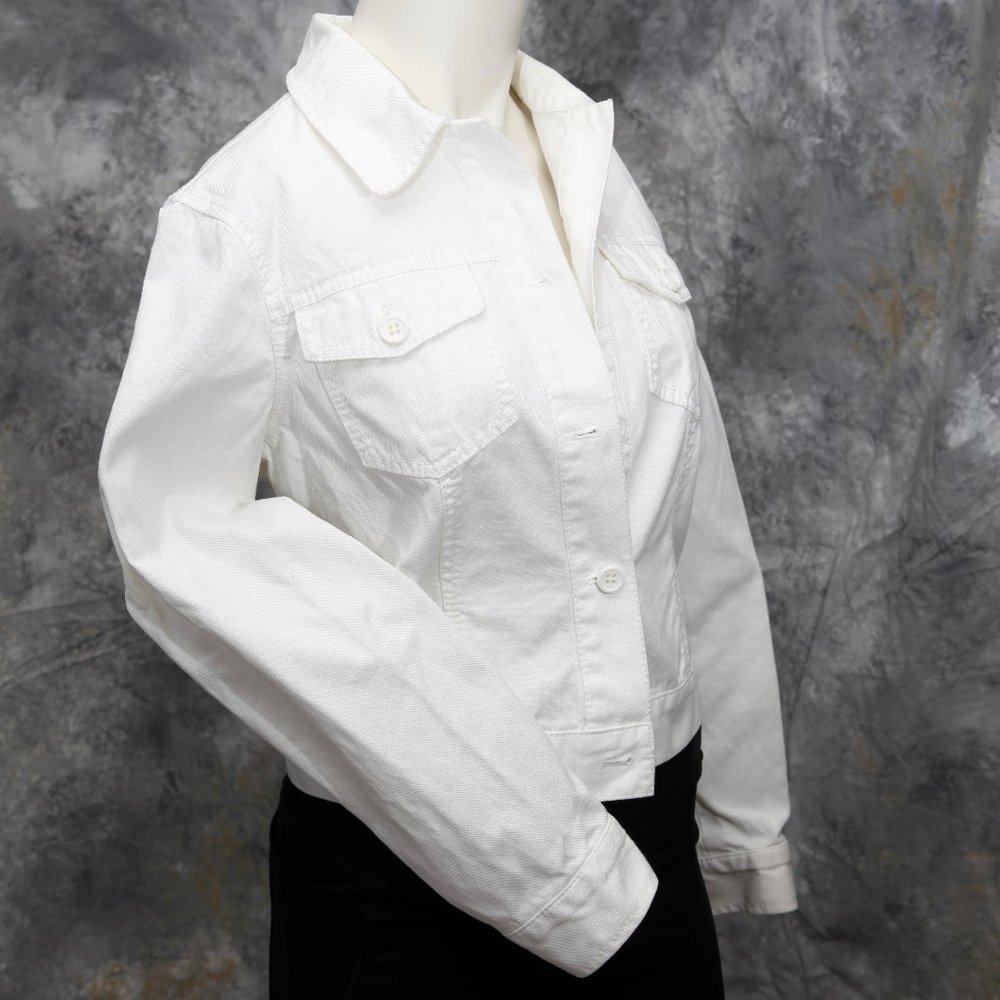Liz Claiborne White Denim Jacket - Size M